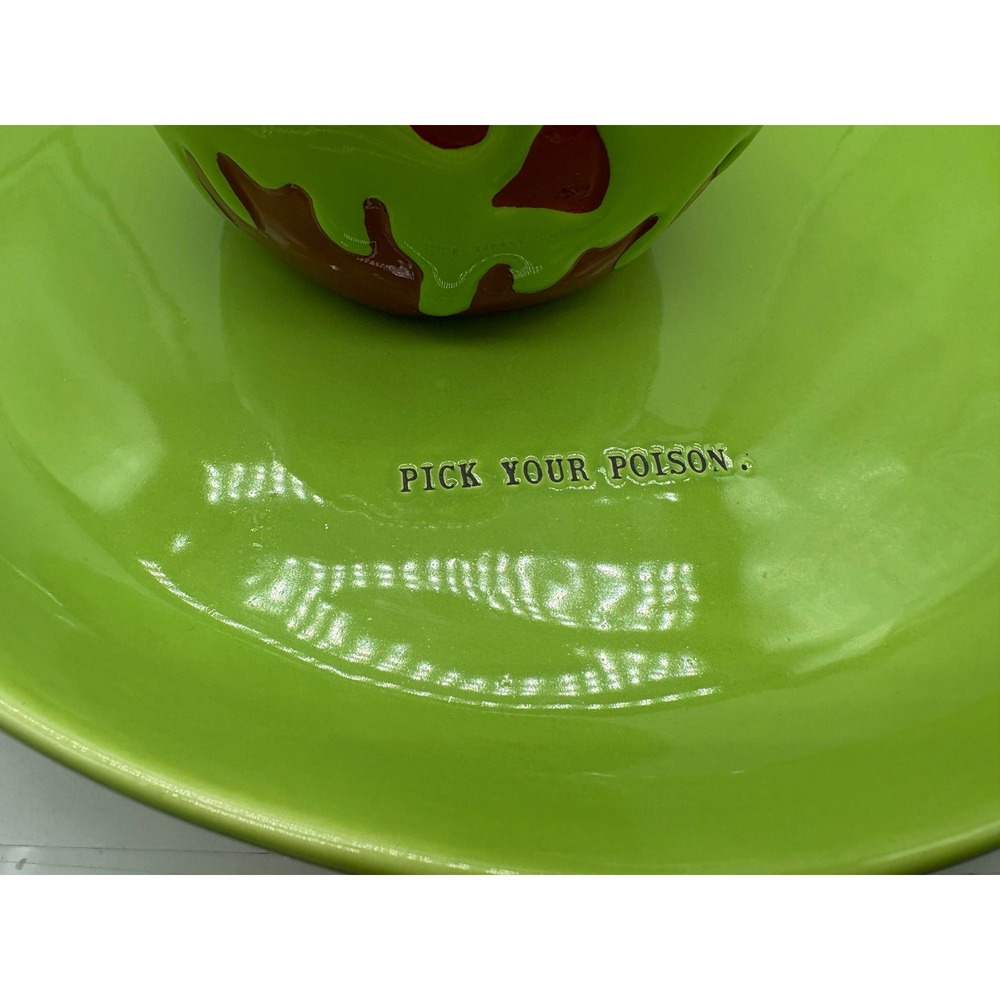 Rae Dunn Disney Villains Poison Apple Chip And Dip Platter Pick Your Poison New - Picture 9 of 14